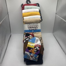 NWT Looney Tunes Men s Sz 6-12 6 Pair CREW SO...