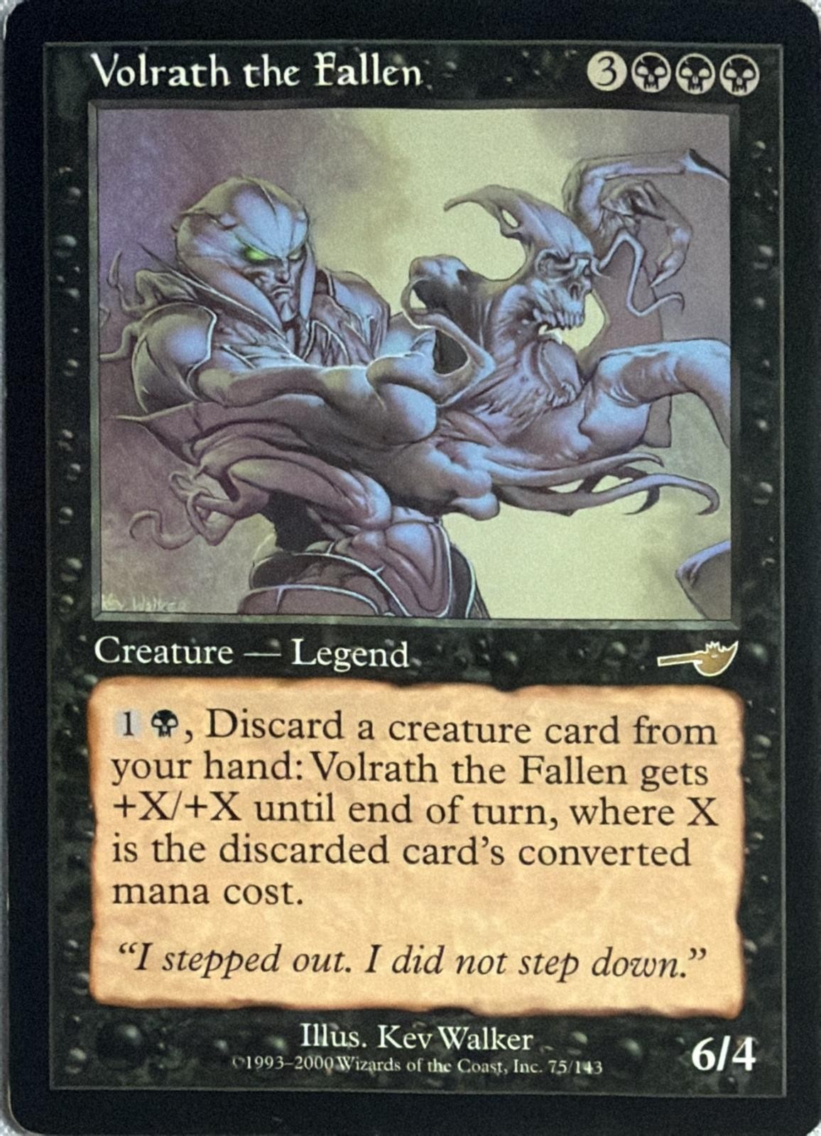 Volrath the Fallen 75 Rare Nemesis Magic: The Gathering LP