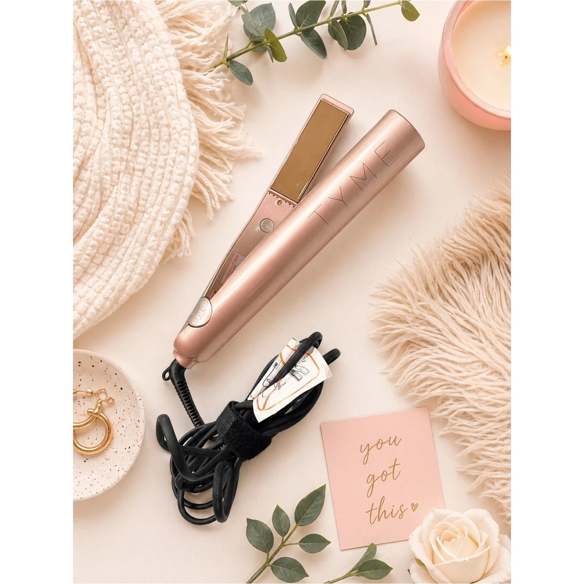 TYME Rose Gold Hair Straightener Flat Iron TYME Iron Pro | Straightener and Curler in One – tyme main image 4