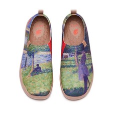 Women Size 5-11 UIN Slip On Shoes Canvas "Georges Seurat 'La Grande Jatte' "
