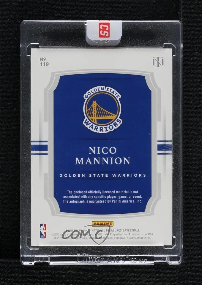 2020-21 Panini National Treasures /99 Nico Mannion #119 RPA Rookie Patch Auto RC - Image 2 of 2