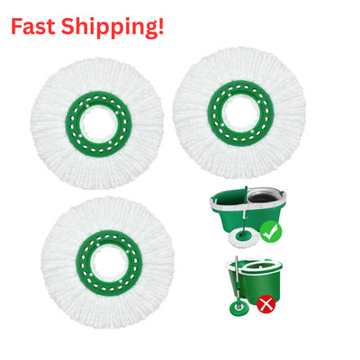 Reusable Microfiber Mop Head Replacement for Libman Tornado Spin Mop, Thick