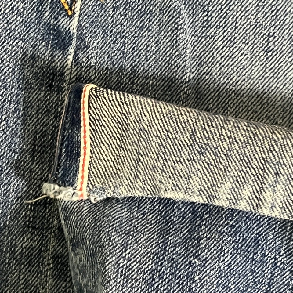 Jeans Vince Ribete 26 Slouch Union Recortados Rectos Azul Envejecido Hechos en EE. UU. Foto 4 de 4