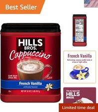 Luxurious 16oz French Vanilla Instant Cappuccino Mix Coffeehouse Taste at Home