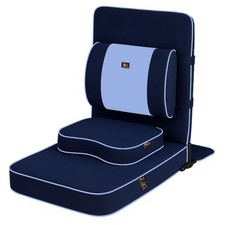 Extra Large Meditation Chair Floor Back Support Yoga Cushion Navy Blue 24x22