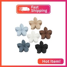 Sisiaipu Hair Clip, 6 Pcs Large Plumeria Flower Claw Clips for Thick Medium Hair