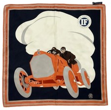 Isotta Fraschini Old Driving Themed Womens Square Scarf 100 Silk 34 Ec