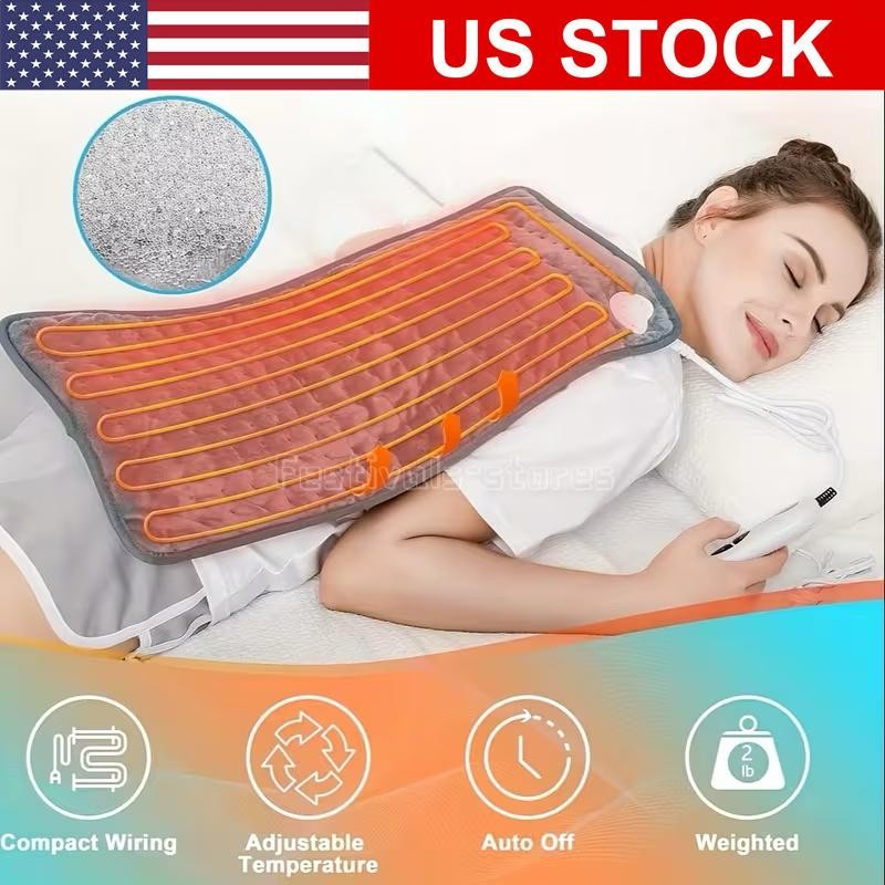 For Back Pain & Cramps Relief 12"x24"10 Level Auto Shut Off