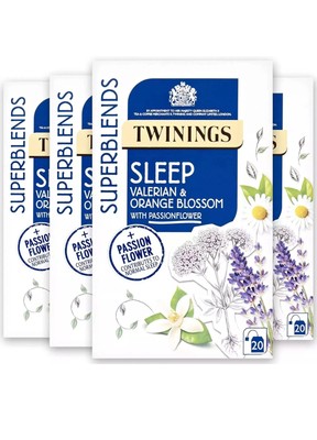 Twinings Schlaftee Baldrian & Orangenblüte, 4 x 20 Teebeutel (80 insgesamt)