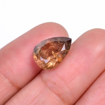 4 Carats Natural Brown Tourmaline, Pear Cut, Loose Faceted Gemstone