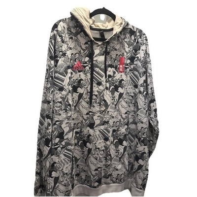 ADIDAS CAPTAIN TSUBASA JAPAN HOODIE MANGA ANIME SWEATSHIRT SZ 2XL *minor flaw*