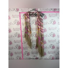Scarf wrap skirt dress Lightweight Floral Striped Scarf - Pink, Tan & White