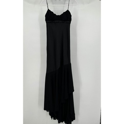 Womens Whimsigoth Babydoll Maxi Dress Size 4 Witchy Romantic Gothic Black
