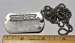 Vintage ORIGINAL 1942 WWII Military Dog Tag/ROBERT N. MARTIN/World War Two L@@K!