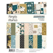 Simple Stories Double-Sided Paper Pad 6"X8" 24/Pkg-Remember