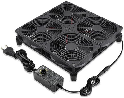 GDSTIME fan 245mm x 245mm (4x120mm) with a speed controller
