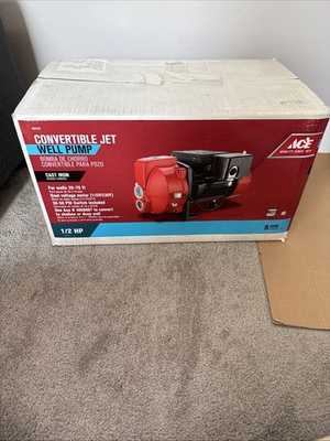 #ad #ad Shallow Well Pump 1 2 HP Ace 1 2 hp 5 GPM Convertible Jet Well Pump OPEN BOX NEW $179.99