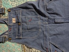 HISEA Mens Heavy Duty Denim Bib Overalls Relaxed Fit Workwear Dungarees Jumpsuit