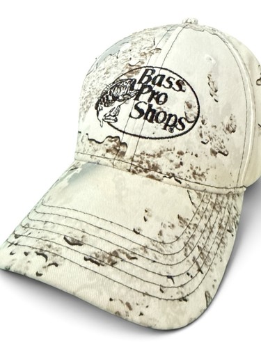 Bass Pro Shops Distressed Cream & Brown Logo Baseball Cap