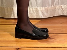 Prada Black Leather Penny Loafer EU 38 US 7.5 EUC