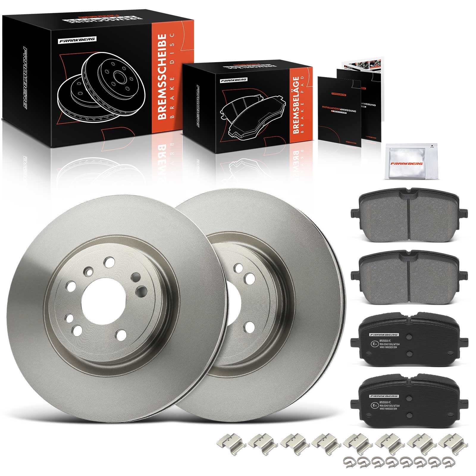 Frankberg Brake Discs & Brake Pads 318mm for Mercedes-Benz CLA GLA A-Class Front