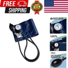 Manual Blood Pressure Monitor Adult Size, Blue BP Cuff with Aneroid Gauge a...