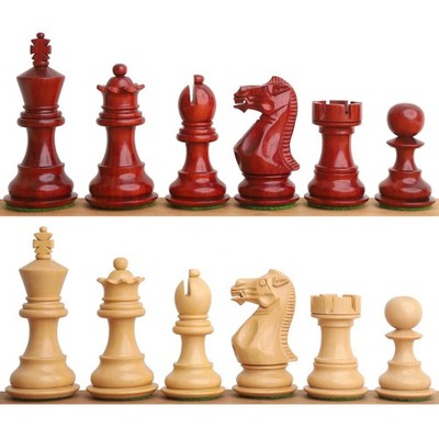 3.1'' Pro Staunton Luxury Chess Pieces Only Set  - Double Weighted Bud Rosewood