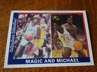 1991 Collegiate Collection Promo National Card, Michael Jordan, Magic Johnson