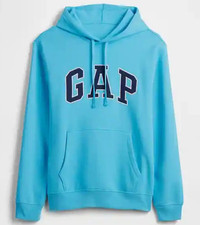 Gap Blue Arch Logo Cotton Hoodie Long Sleeve Sweatshirt - Men's Size Large - NWT