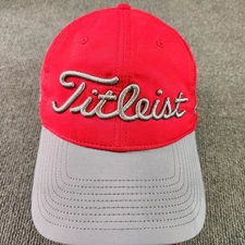 Titleist Hat Sport Collection Tour PRO V1 FJ Footjoy Adjustable Golf Red Cap
