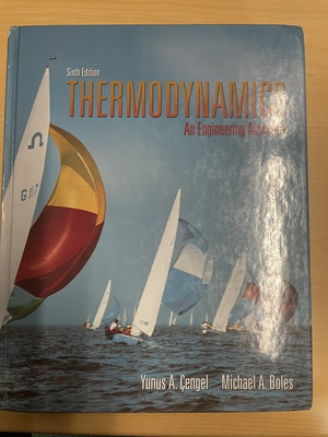 #ad Thermodynamics: An Engineering Approach Cengel Boles 6th Edition Hardcover $12.00