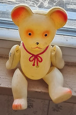 Vintage 1940s Jointed 8.5" Celluloid Bear Toy from Occupied Japan