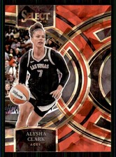 2024 Panini WNBA Select Red Cracked Ice Prizm #102 Alysha Clark Aces