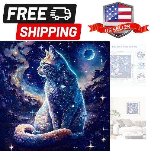 Diamond Art Kits for Adults, Cat 5D Diamond Art Kits Full Round Drill Diamond...