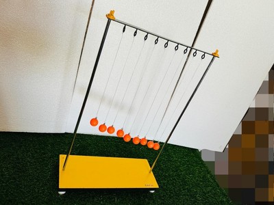 Wave pendulum with wooden base for scientific and school laboratory. Edufab