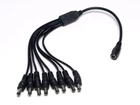 1 to 8 Port Splitter DC Power Cable Wire Adapter For CCTV Security Camera