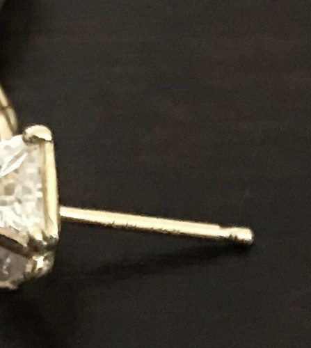 14 Karat Gelbgold Zirkonia Ohrhänger Ohrringe Prismen 585 - Bild 6 von 11