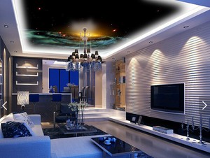 3d Colorful Galaxy Ceiling Wallpaper Murals Wall Print Decal Deco