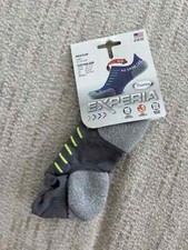 Thorlos Women Experia Cushion Low Cut Socks No show tab M Grey NWT
