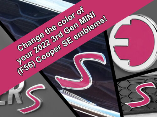 Scuttle & Rear Emblem SE Decals for 2022-2023 only MINI Cooper Electric F56 - Zdjęcie 1 z 28