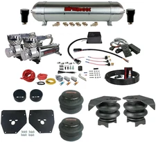 Air Ride Kit SV8C Manifold Chrome 580 Bags Brackets Fits 1973-87 Chevy C10 2wd