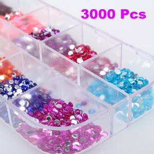 3000Pcs-Crystal-Glass-Flat-back-Non-Hot-Fix-Rhinestone-Nail-Art-Decoration