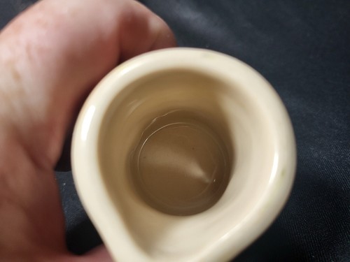 Vintage Restaurant Creamer, Beige with Foliage Design - Picture 5 of 9