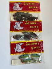 3 Pack assortment big bite baits 3.5" warmouth shad sunfish shell cracker LOT #6
