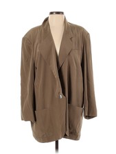 Jaeger Women Brown Silk Blazer 0