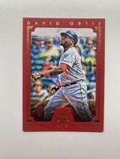 2016 Panini Diamond Kings Baseball Framed Red 64 David Ortiz /99 Boston Fed Sox