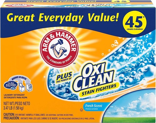 Arm & Hammer Plus OxiClean Powder Laundry Detergent Fresh Scent 45 Loads - Picture 2 of 12