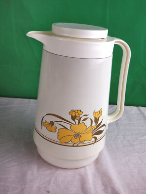 Isolierkanne Thermokanne ca. 1 Liter Blüten Glaseinsatz ria640
