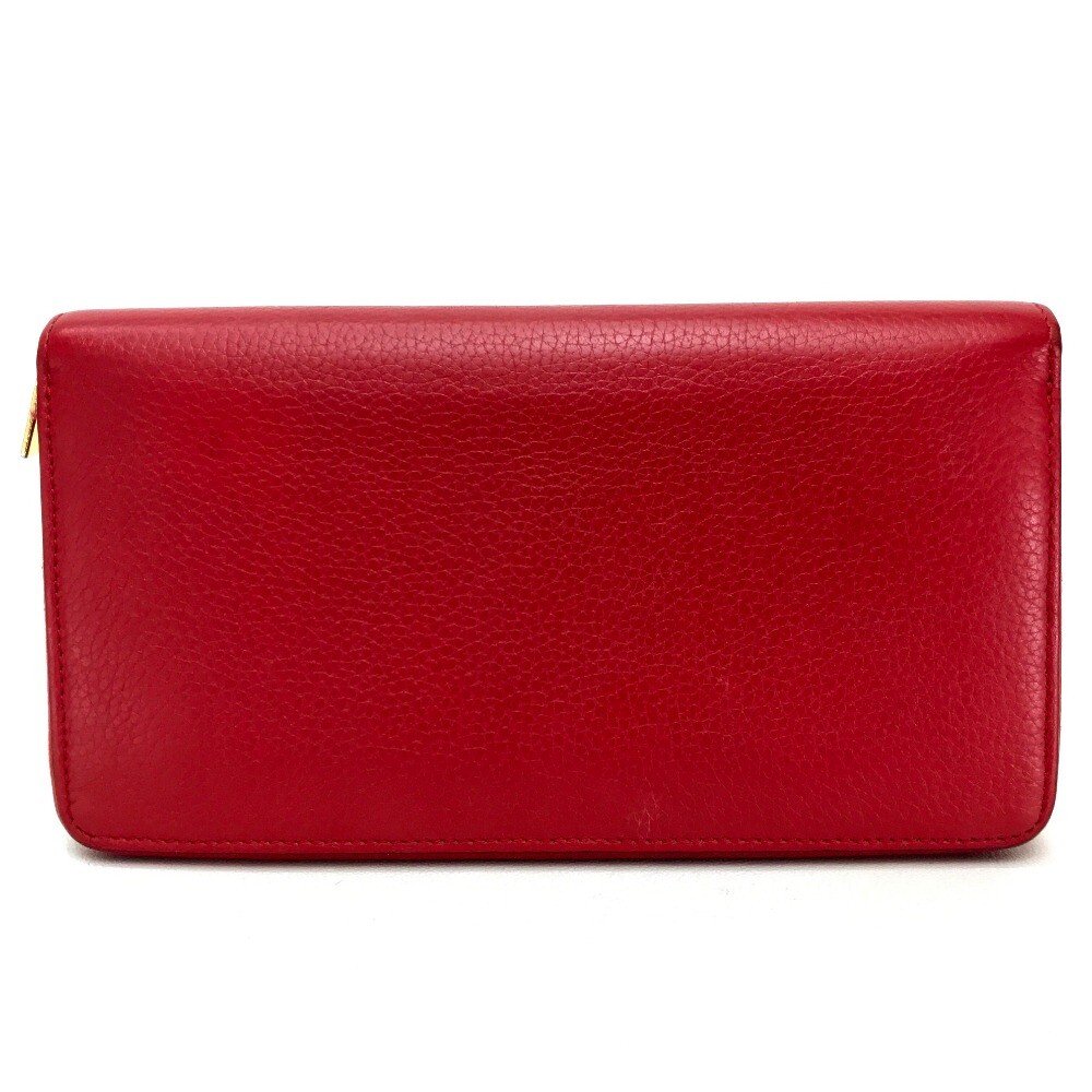 AUTHENTIC CELINE Leather Zip Around Long Wallet R… - image 2