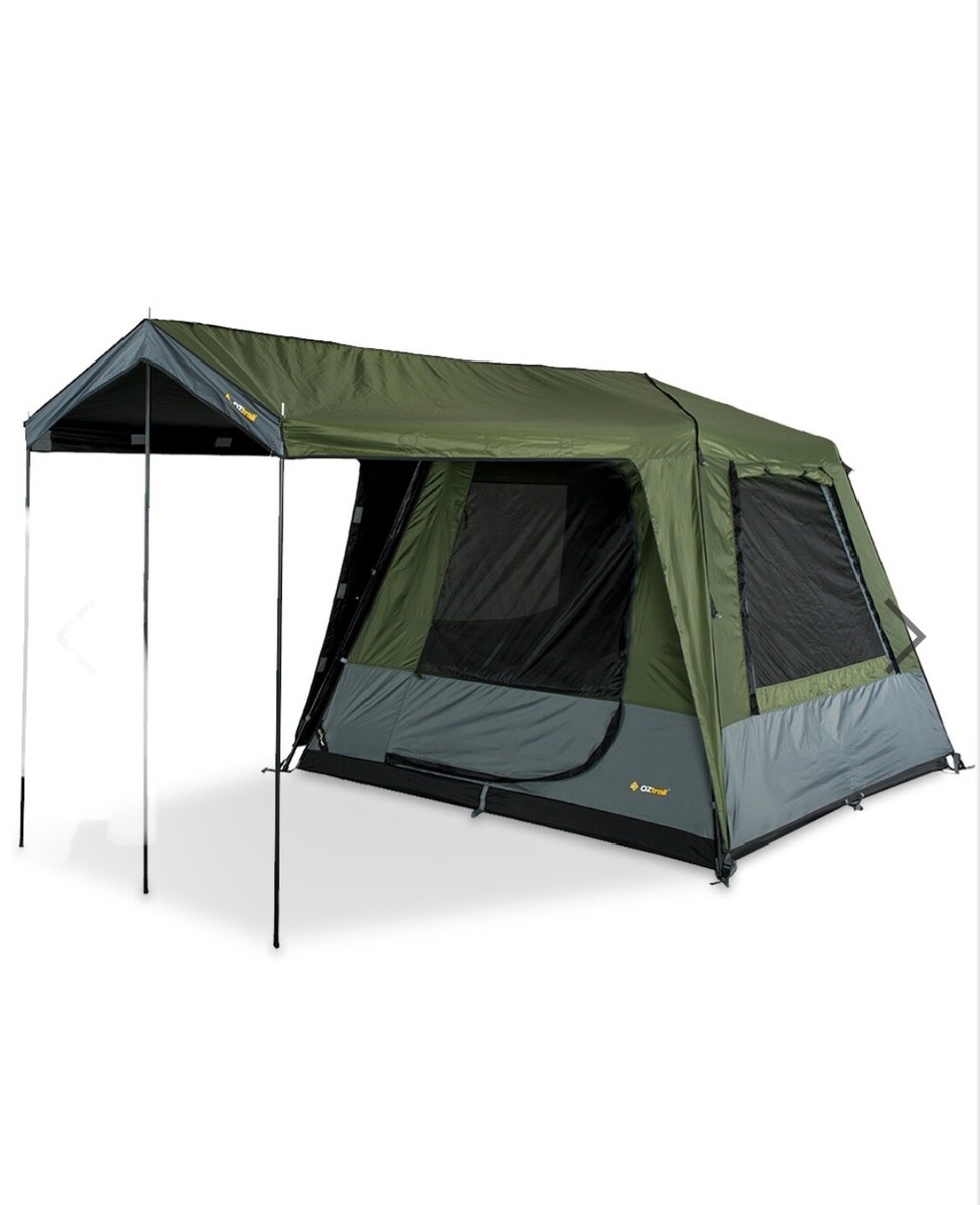 OZtrail Fast Frame Tent Lodge 240 Tourer LED Lighting Person